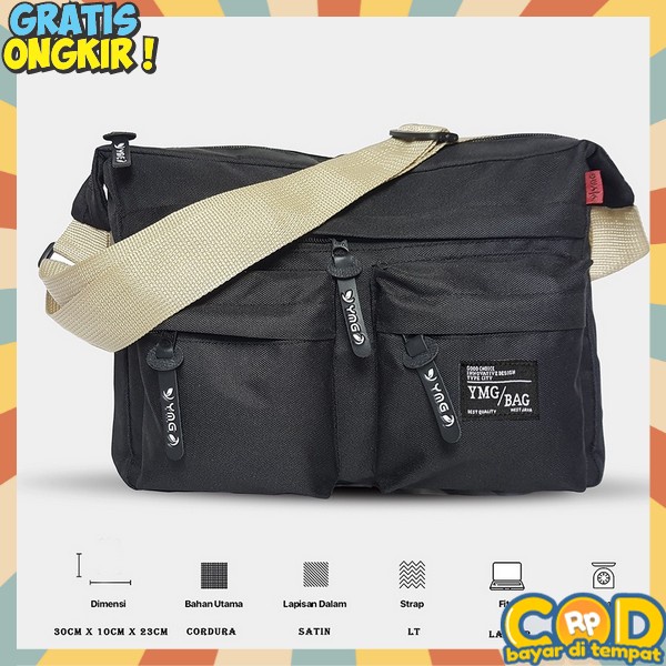 Grosir Tas Selempang Slepang Slimpang Waistbag Wesbek Bahu Pinggang Pria Cowok Keren Kekinian Bahan 