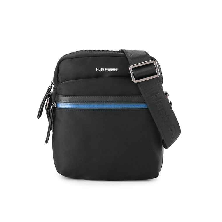 Tas Selempang Hush Puppies Original Pria Crossbody 1 kantong depan dengan resleting Jalan Branded Ae