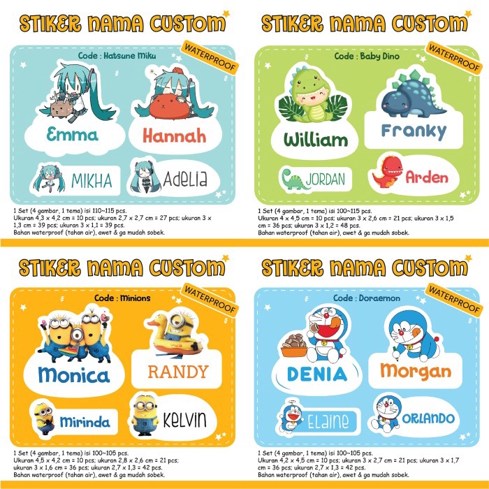 

Terlaris Stiker Nama Anak Custom / Label Nama Anak Murah Custom