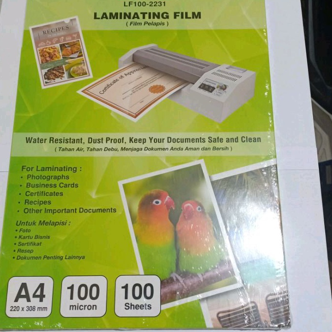 

(J ごV✔9> ( Isi 10 Lembar ) Plastik Laminating Film A4 100 Micron JOYKO LF100-2231 -paling.laris㊚!