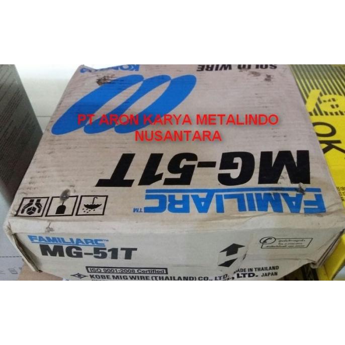 KAWAT LAS KOBE MG 51T | AWS ER70S-6 | 0,8 1,0 1,2 1,6 mm | PACK 20KG Murah|Nm 199