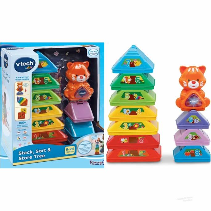 TER-UPDATE VTECH STACK SORT AND STORE TREE ORIGINAL - MAINAN EDUKASI ANAK #ORIGINAL