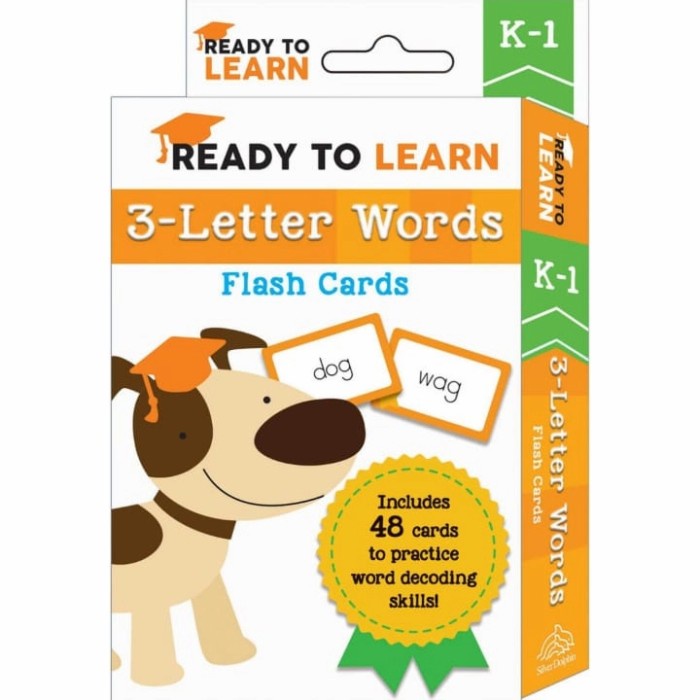 HOT SALE IMPORT BOOK- READY TO LEARN: K1 3-LETTER WORDS: FLASH CARDS TERMURAH