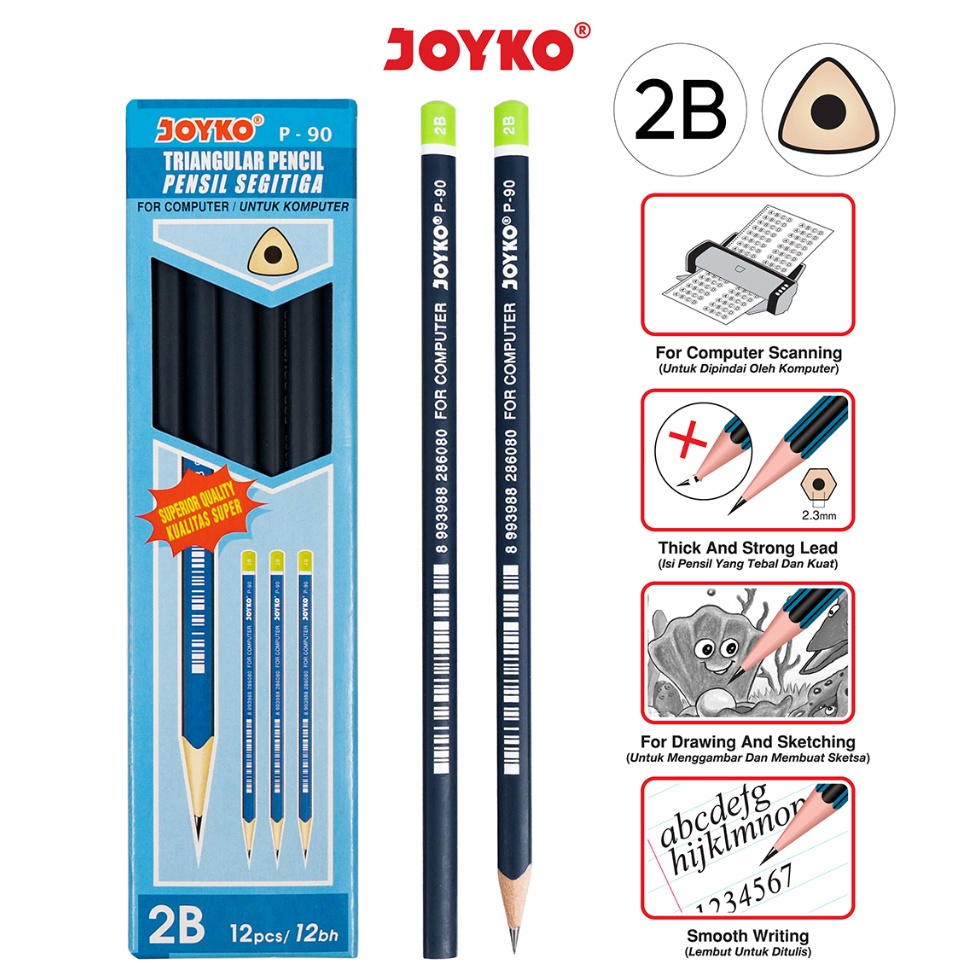 

Ready'Pencil Pensil Joyko P-90 2B 1 BOX 12 PCS