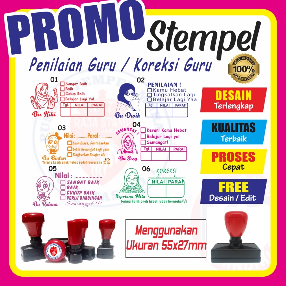 

Super Sale'Stempel Nilai Guru / Penilaian / Koreksi / Checked / Reward