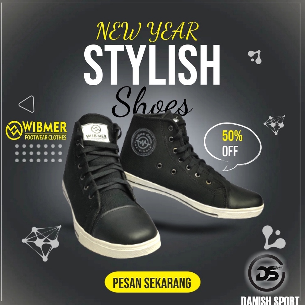 [PROMOLSN3] sepatu boot keren / sepatu sekolah boot / sepatu boot hitam murah / sepatu hitam boot pr