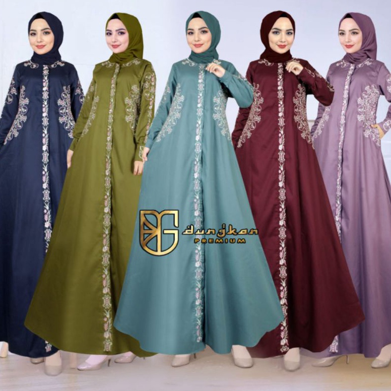 MENARIK (UKURAN SAMPAI JUMBO LD120) Gamis Bordir Maryam Original by dungkan.id/ Gamis Bordir Katun T