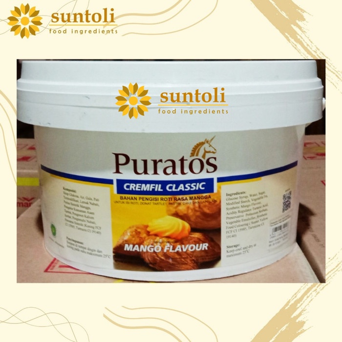 

PURATOS CREMFIL CLASSIC MANGO / Filling Siap Pakai Rasa Mangga - 5 kg