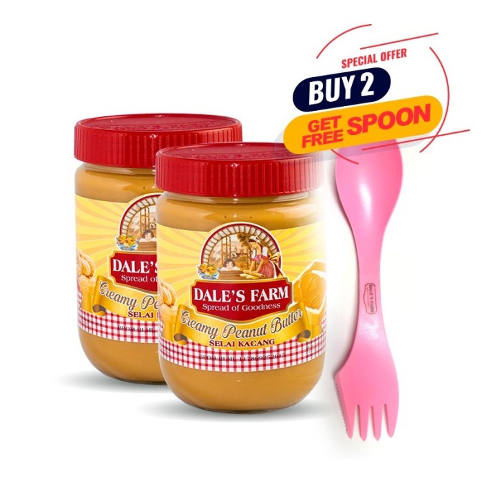 

[BUY1 GET1] - Dales Farm Peanut Butter Creamy 500gr - Free Gift