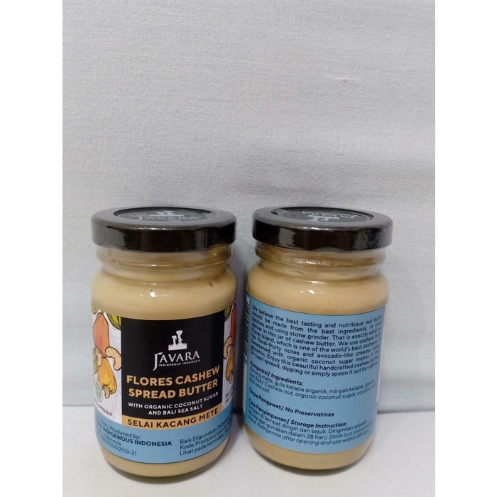 

Javara - Flores Cashew Spread Butter (Selai Kacang Mete) - 130 gr