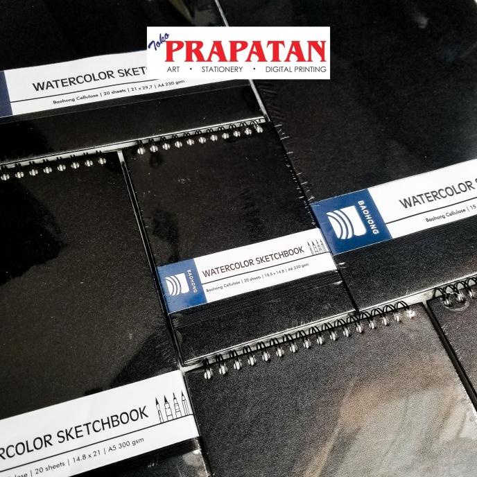 

Baohong Cellulose Watercolor Binder Sketchbook A6/A5/A4 - 230|300Gsm