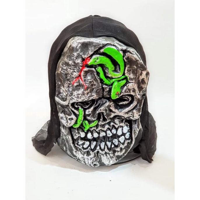 favorit] Topeng Karet Ular Topeng Hantu Topeng Halloween Topeng Setan Zombie