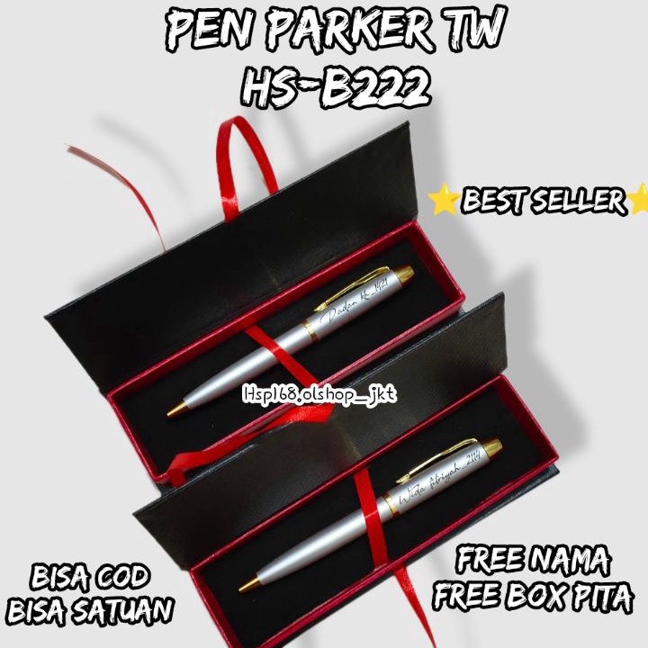 

(O➛♥11.C) Pulpen HS-B222 Pen Model Parker Free Nama | Pulpen Metal Pen Parker TW Promosi Custom Laser Grafir | Pen Metal Model Putar tinta hitam | Pen Promosi | Hadiah Kado Souvenir gift / top.produuk✓!