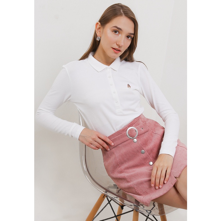 Kaos Hush Puppies Original Wanita Atasan Regular fit Kondangan 100% Ori Simple Almyra Long Sleeve Po