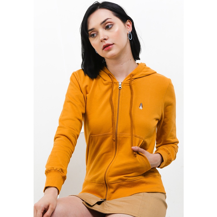 Jaket Hush Puppies Original Wanita Parka Detail hoodie Party Branded Stylish Kimmy Zipped Sweatshirt