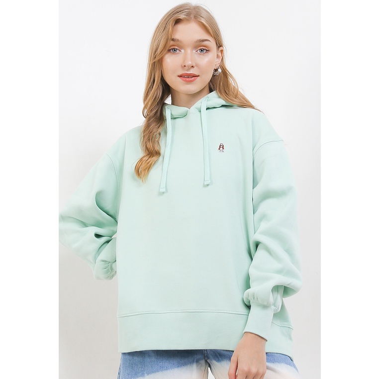 Hoodie Hush Puppies Original Wanita Hudi nuansa pastel untuk tampilan sporty casual Wisuda Asli 100%