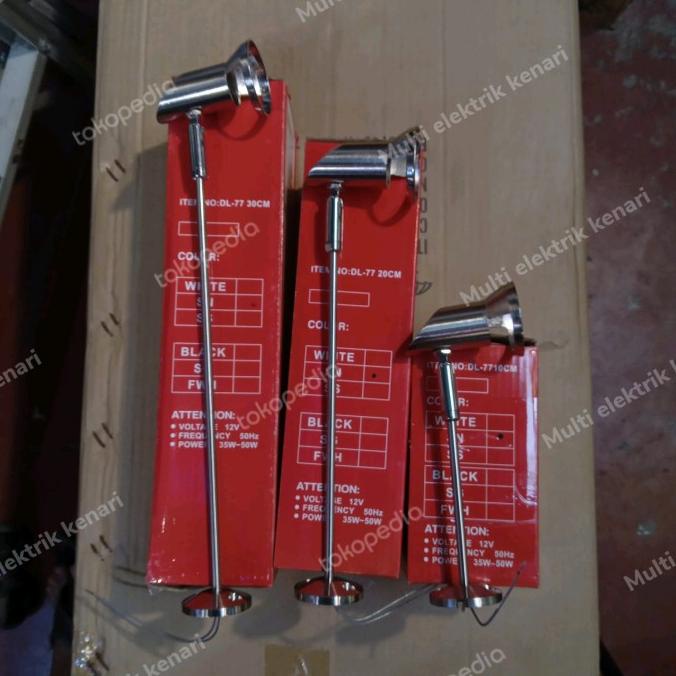 fiting tangkai lampu sorot etalase / pameran / lukisan halogen mr16 SV