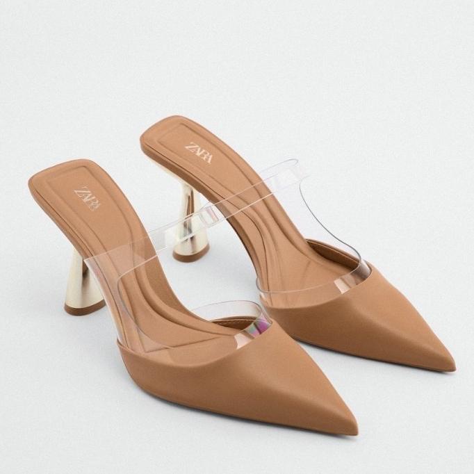 Sepatu Heels Zara Wanita Vinyls Mules ZR-125 Sepatu Heels Import Zara