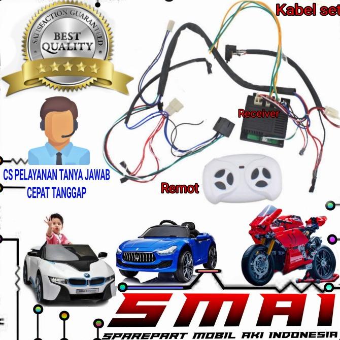 Remot Receiver Kabel Set Mobil Aki Anak