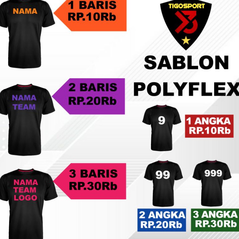 

Termurah SABLON POLYFLEX SABLON NAMA SABLON TEAM SABLON LOGO SABLON ANGKA