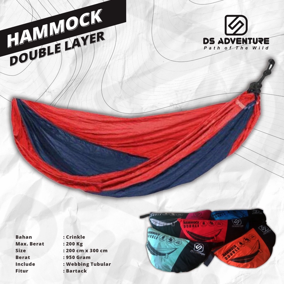 BEST SELLER ds adventure / Hammock Double / hammock Jumbo Full Bartex - Ayunan Gantung Dewasa / hamm