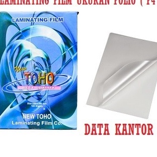 

Terlaku Plastik Laminating TOHO Ukuran FOLIO (F4) 100 Micron-Laminating Film