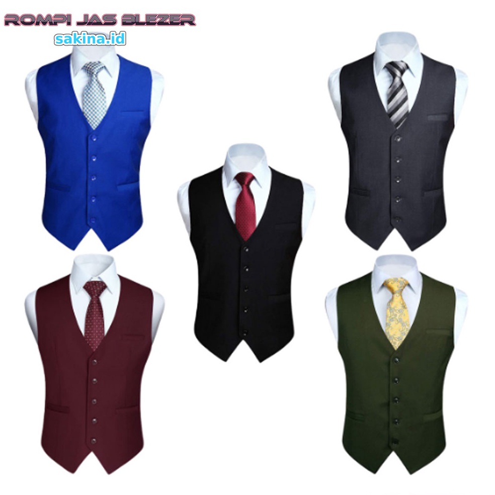 ☛ Subsidi ongkir Rompi Jas Pria Slimfit Formal Remaja Dewasa Size Jumbo Premium - Rompi Jas Pria For