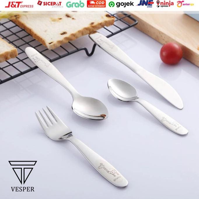 Alat makan anak / sendok garpu pisau anak / sendok garpu kecil lucu