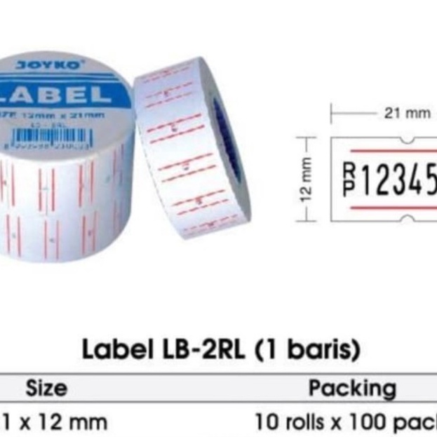 

Paling Laris! KERTAS LABEL HARGA JOYKO 1 BARIS LB 2 RL