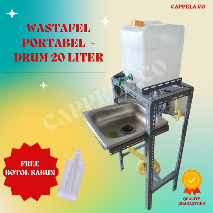 Wastafel Portable / Tempat Cuci Tangan Murah + Drum Bestseller Washtafel