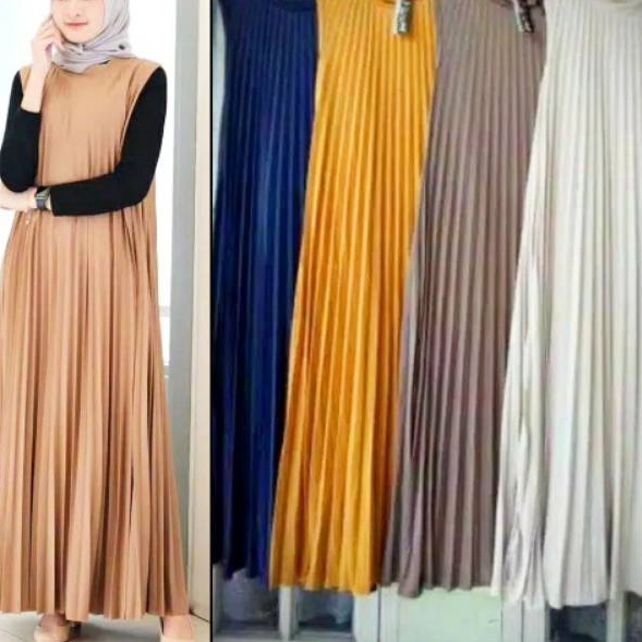 TERLARIS Overall plisket /long dress kutung plisket /yukensi plisket murah