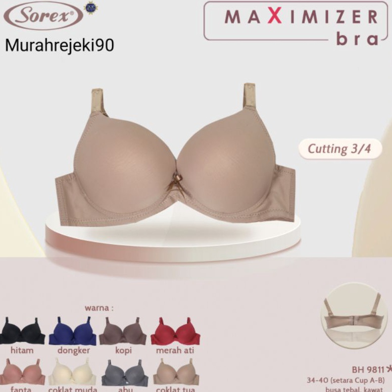 Chekout.. Sorex 9811 Bra Maximizer Push-Up Berkawat Busa Tebal Maksimal