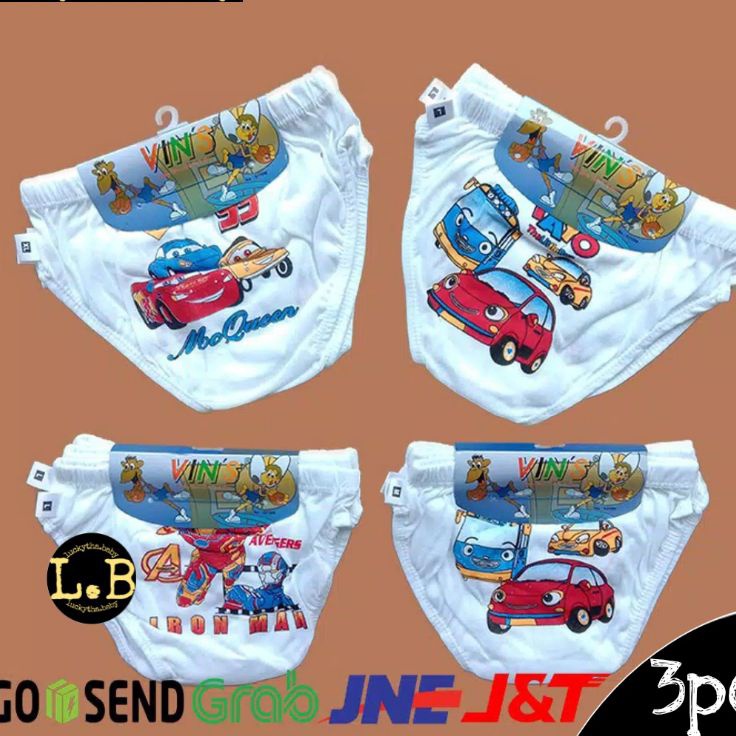 Harga Heboh CD vins 3pc_cd anak motif karakter cotton lembut nyaman di pakai/ celana dalam vin-vin p