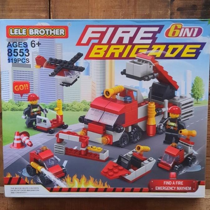 MAINAN BRICK LEGO SUSUN PEMADAM KEBAKARAN 6 IN 1