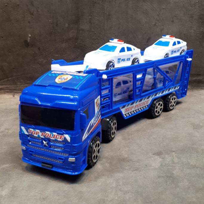 MAINAN TRUK KONTENER POLISI PANJANG