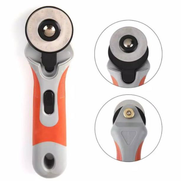 

ERA107 Rotary Cutter 45 mm merk PTAP roller pisau potong pemotong putar untuk bahan kain kulit leather kertas plastikmirip merk dafa **