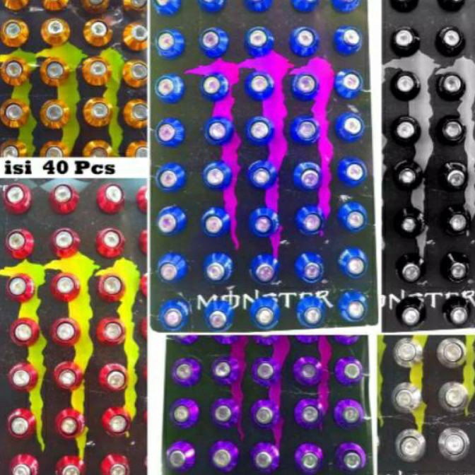 (OD✓.W♫> Baut L + Ring Monel Variasi Isi 40pcs Universal - Baut monel ukuran drat 10 kunci Lsiap.dik