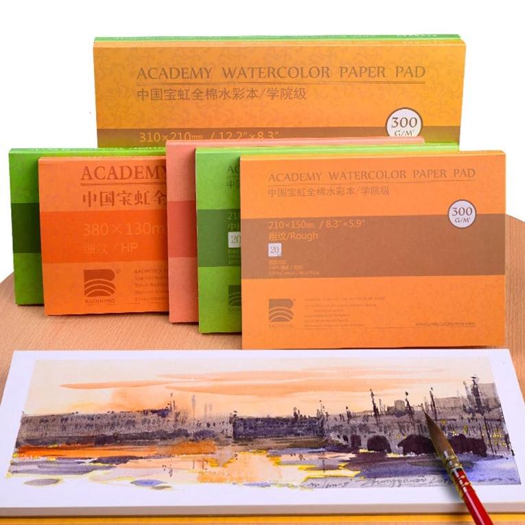 

ERA151 Baohong Academy Watercolor Pad 180 x 125mm - 300gsm - 100% cotton Watercolor Paper ***