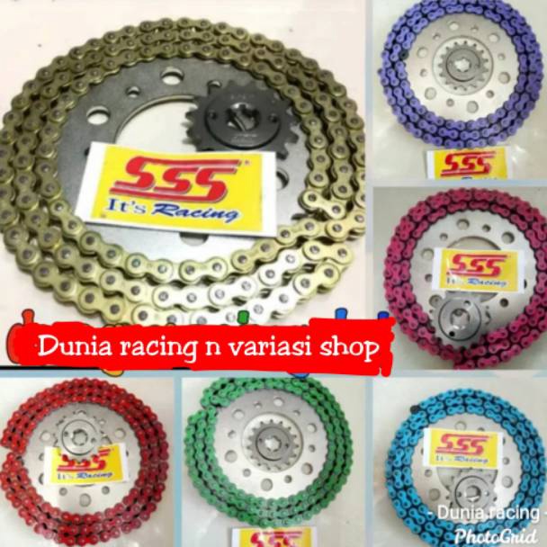 MURAH Gear set sss Gir set sss 415 MX king Vixion R15 Rx king Ninja R Ninja RR Xabre Mx 135 Jupiter 