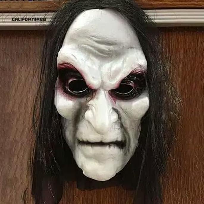 *#*#*#*#] Topeng Nenek Sihir Mak Lampir Keriput Latex Hantu Penyihir Halloween