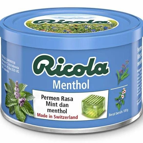 

] RICOLA Menthol 100gr Permen Rasa Mint Dan Menthol