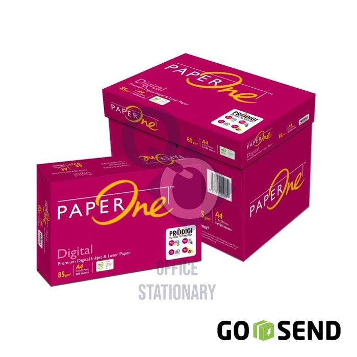 

paper one hvs A4 85gr per dus / khusus gosend grab PROMO