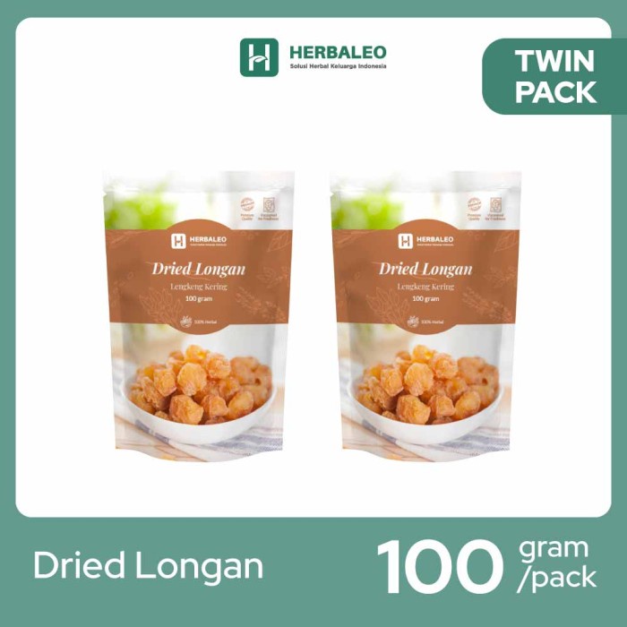 

Bettifer Twinpack - Herbaleo Dried Longan 100 Gram ( Lengkeng Kering )