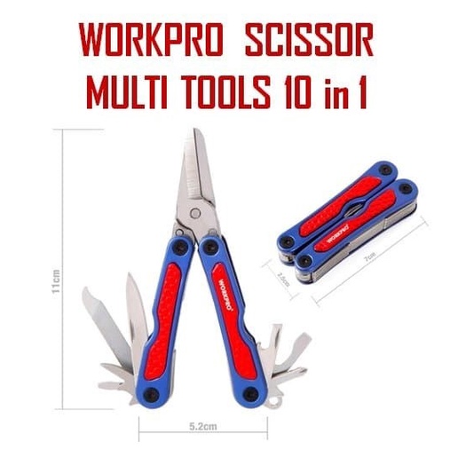 

Bestseller Workpro Mini Scissor Multi Tools 10 In 1