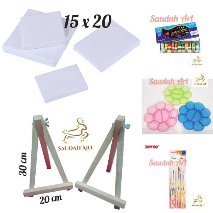 

Bestseller Paket Lukis Lengkap (Kanvas 15X20,Palet,Kuas,Cat Air,Easel)