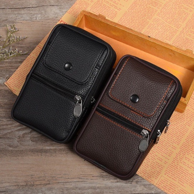 Terlaku Tas Pinggang Pria/Tas Hp Kulit Pria/ Dompet Cowok/Dompet Hp Cowo/Dompet Kulit Pria/Dompet Hp