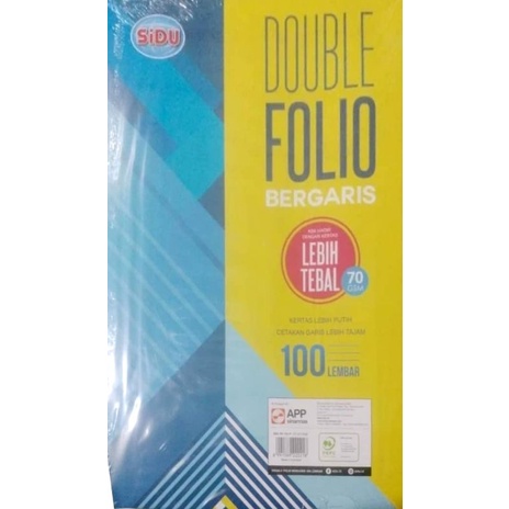 

double folio sidu bergaris eceran ( pack )