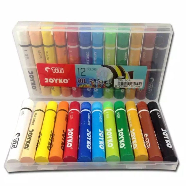 

9Y6879 Oli Pastels Krayon Crayon Titi Joyko Mini 12 warna k6yrw
