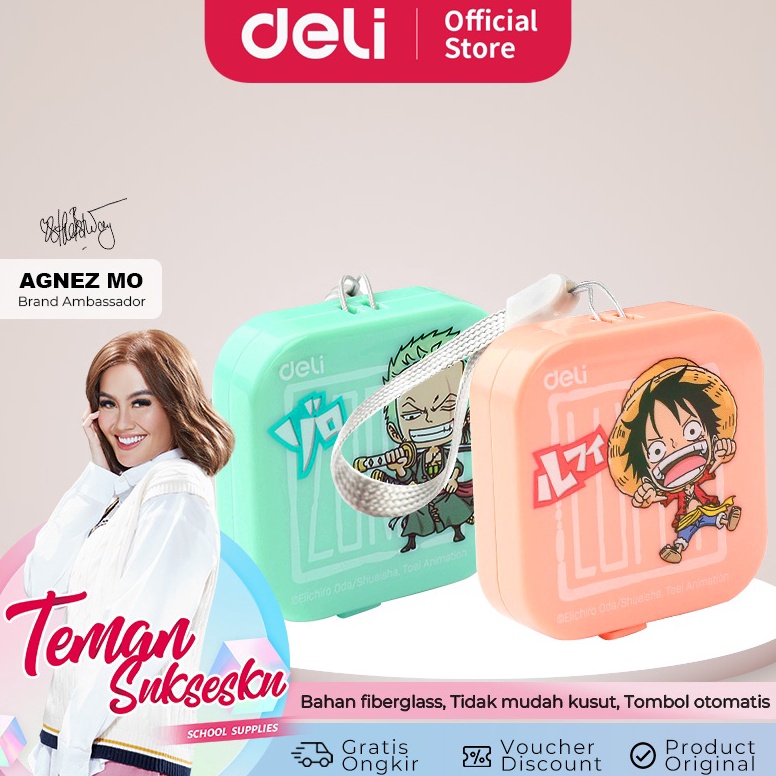 

LZ85 Deli One Piece Mini Measure Tape / Meteran Mini Plastik 1.5 m Lucu Gambar One Piece Fiberglass Tidak Mudah Kusut Tombol Autolock E79653 7687
