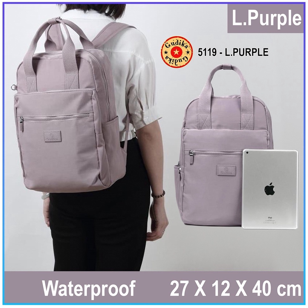 Ready.. GUDIKA 5119 - Tas Ransel Laptop Wanita Kekinian Import Original Terbaru Bahan Nilon Waterpro